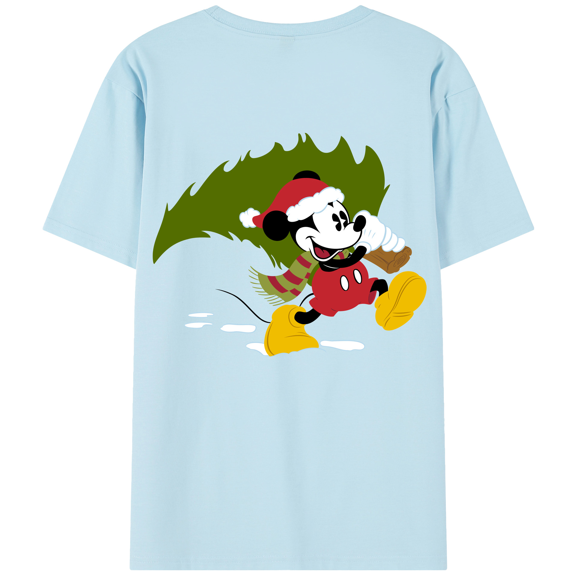 （画像用） ミッキーマウス Mickey Mouse 綿100％半袖Tシャツ（背面プリント）